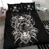 Skull Demon Wolf Inverted Pentagram Red Eye Bedding Set — Duvet Covers