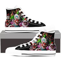Scary Clowns High Tops Sneakers Horror, Halloween Shoe, Clown Shoe — Chaussures décontractées pour hommes