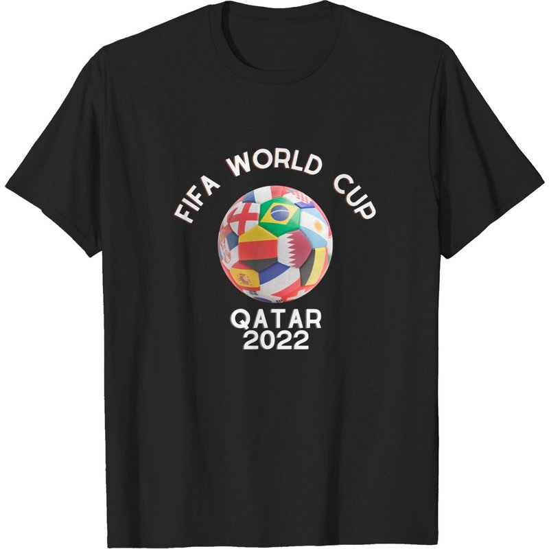 T-shirt With The Words "qatar 2022 World Cup