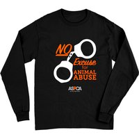 Aspca No Excuse For Animal Abuse Long Sleeves Dark — T-shirts pour hommes