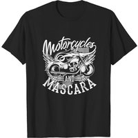 Womens Motorcycles And Mascara Art Cute Makeup Motor Lover Tshirts