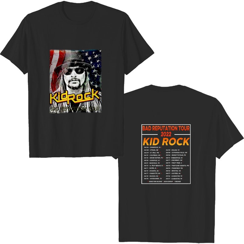 Kid Rock Bad Reputation Tour 2022 T-shirt — T-shirts pour hommes