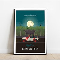 Jurassic Park Movie Poster Print, Wall Art, Film Poster