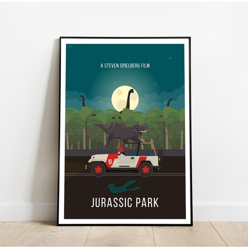 Jurassic Park Movie Poster Print, Wall Art, Film Poster — Affiches et impressions
