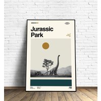 Jurassic Park Vintage Poster - Minimalist Movie Poster