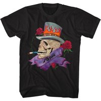 Poison Skull Smokin' Black Adult T-shirt