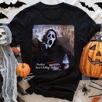 Nothin' Chillin Killin Funny Horror Movie Shirt, Let's Watch Scary Movies T-shirt