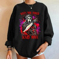 Scream Ghostface What's Your Favorite Scary Movie Sweatshirt, Scream Ghost Face Sweatshirt — Sweats à capuche pour hommes