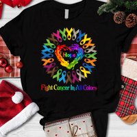 Hope Fight Cancer In All Colors, Cancer S Cks In Every Color Shirt — T-shirts pour hommes