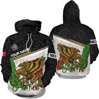 Personalize Mexican Hoodie, Mexican Custom Name Pullover Zipped Hoodie
