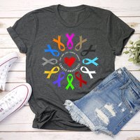 Cancer Awareness T-shirt, Fight Cancer In All Colors Shirt — T-shirts pour hommes