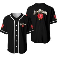 Black Jim Beam Bourbon Whiskey Baseball Jersey