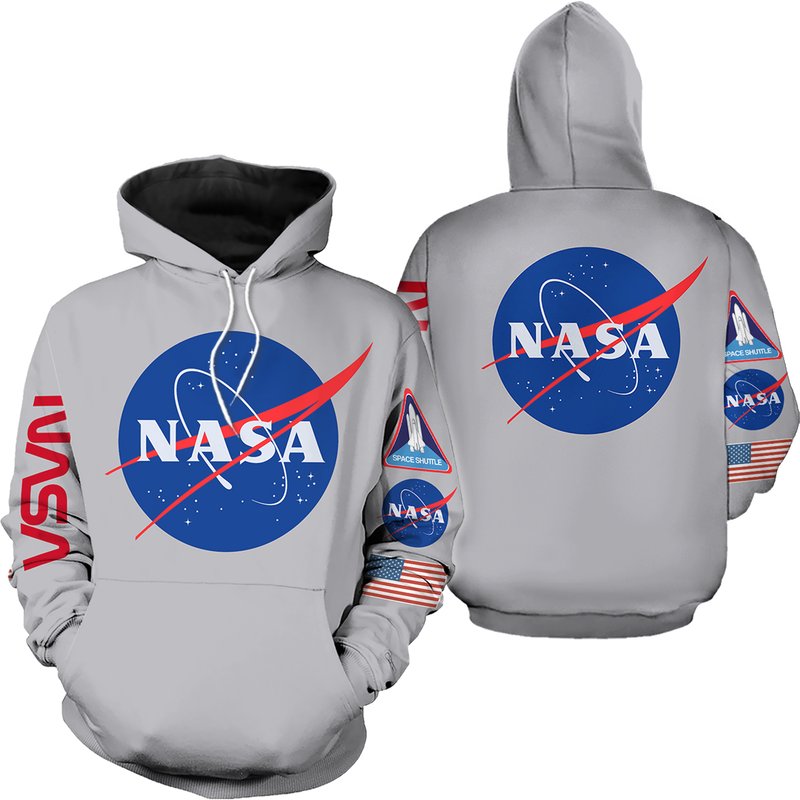Nasa Hoodie With Sleeve Prints