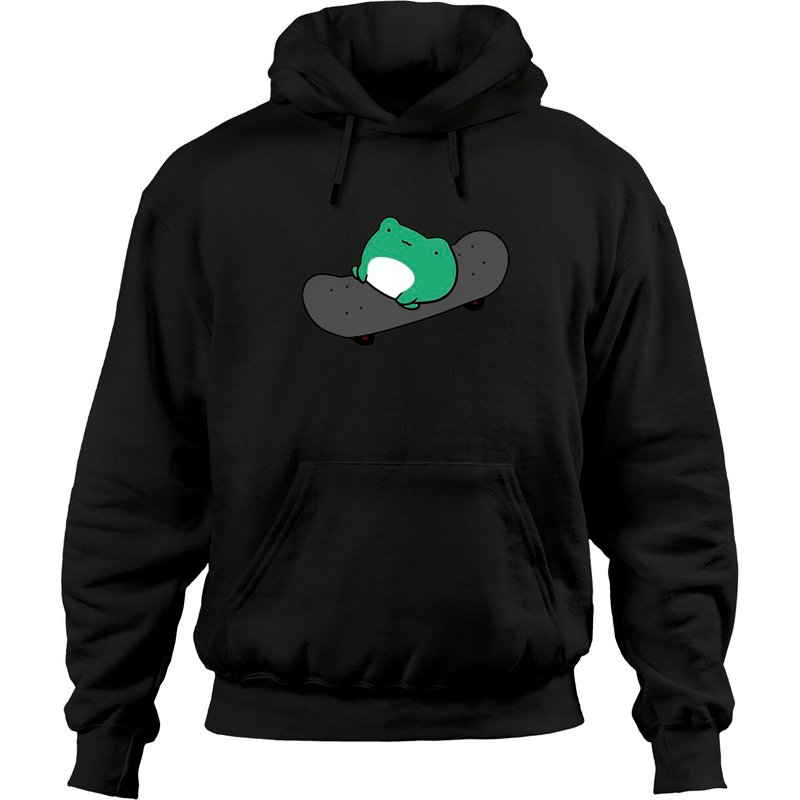 Frog On Skateboard Hoodie, Cute Animal Hoodie — Sweats à capuche pour hommes