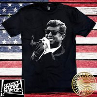 John F. Kennedy Cigar & Sunglasses T-shirt