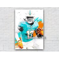 Jaylen Waddle Poster, Miami Dolphins — Affiches et impressions