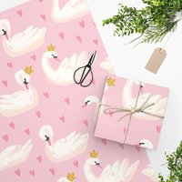 Swan With Crown Wrapping Papers