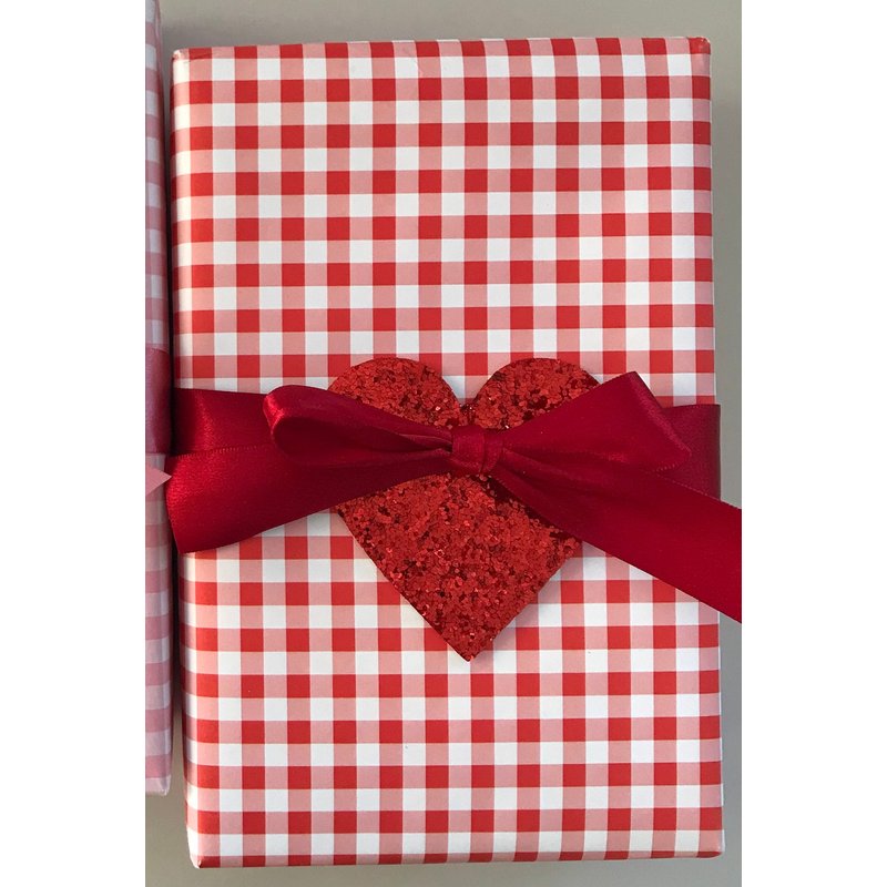 Mini Red Gingham Wrapping Paper — Papier cadeau et fêtes