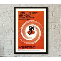 Vintage Vertigo Movie Poster - Professionally Movie Poster — Affiches et impressions