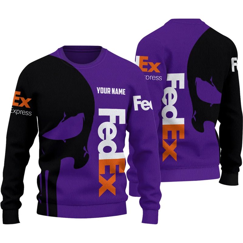 Fedex Express Skull Custom Name 3d Sweater — Chandails pour hommes