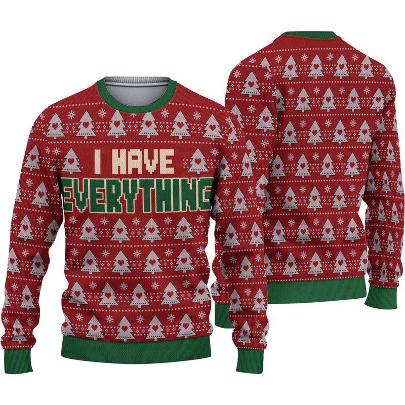 I Have Everything I Need Couple Christmas 3d Sweater — Mens Sweaters