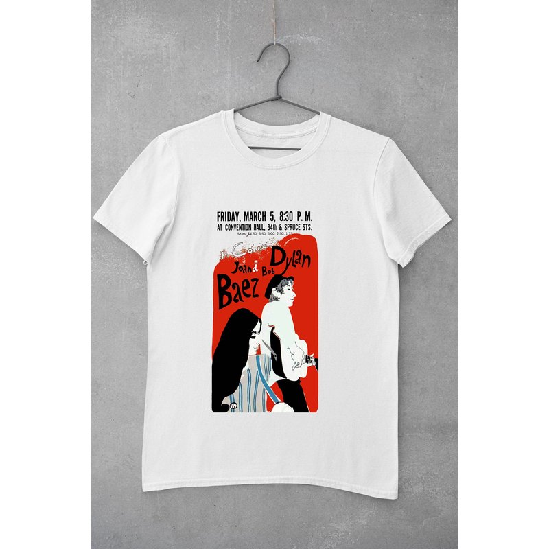 Bob Dylan - Joan Baez Poster Gift Birthday T Shirt — T-shirts pour hommes