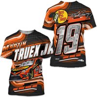 Martin Truex, Jr. #19 Bass Pro Racing Red Sublimated Shirt — T-shirts pour hommes