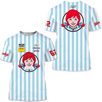 Checkered Flag Noah Gragson 2022 Wendys Sublimated Uniform Pit Crew T-shirt — T-shirts pour hommes