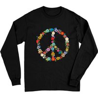 Love And Peace Flower Hippie Lover Beautiful Long Sleeves — T-shirts pour hommes