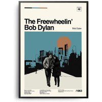 Bob Dylan Poster The Freewheelin' Bob Dylan Album Poster