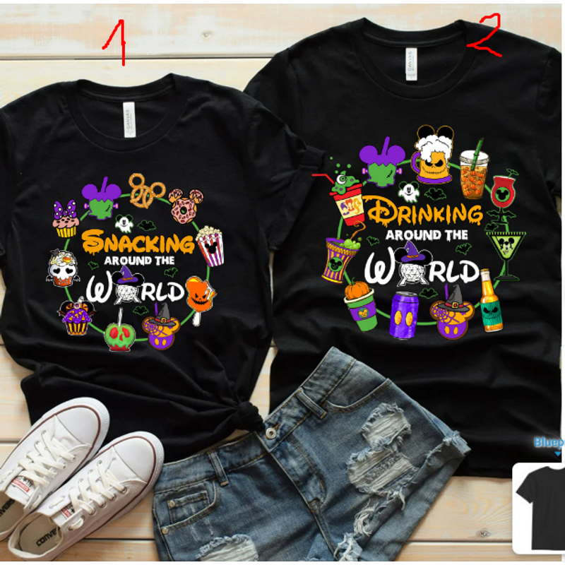 Drinking Around The World Halloween T-shirt — Mens T Shirts