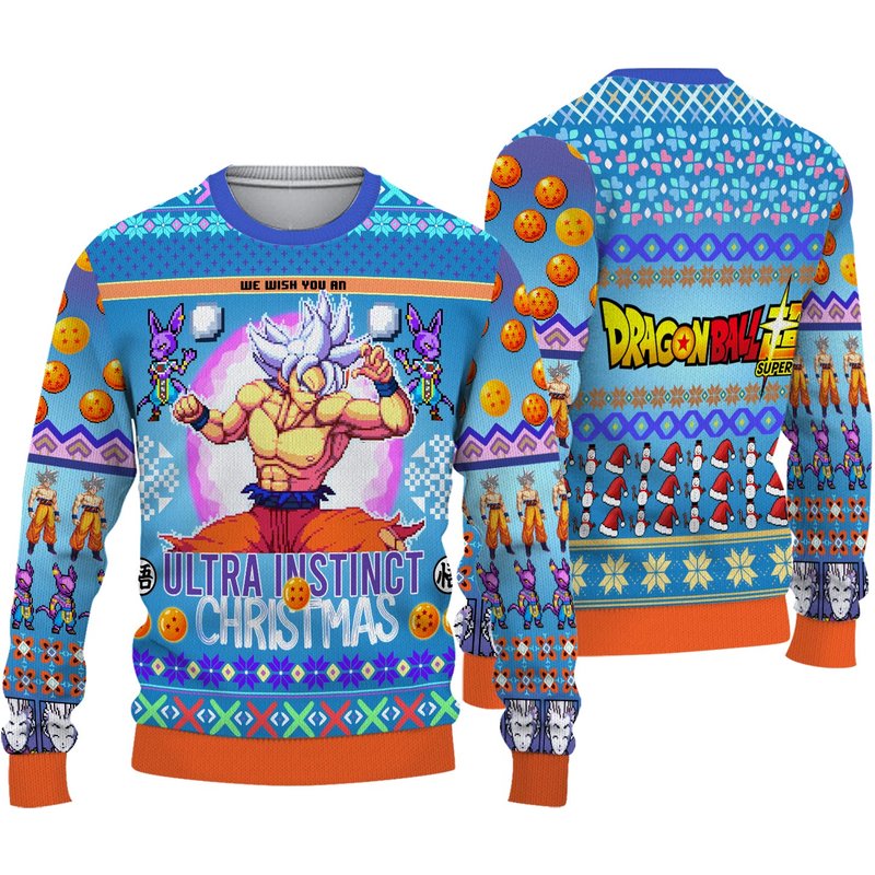 Ultra Instinct Goku Dragon Ball Super Ugly Christmas Sweater