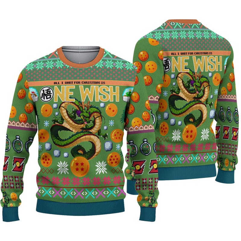 Shenron Dragon Ball Ugly Christmas Sweater — Mens Sweaters