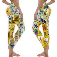 Mah Jongg Birds Collage Leggings — Legging femme