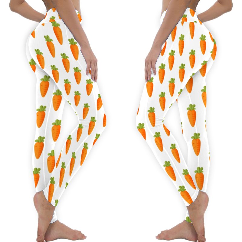Cute Carrot Vegetable Leggings — Legging femme
