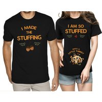 Thanksgiving Pregnancy Announcement Couple Matching Shirt