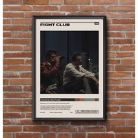 Fight Club Poster, David Fincher, Minimalist Movie — Affiches et impressions