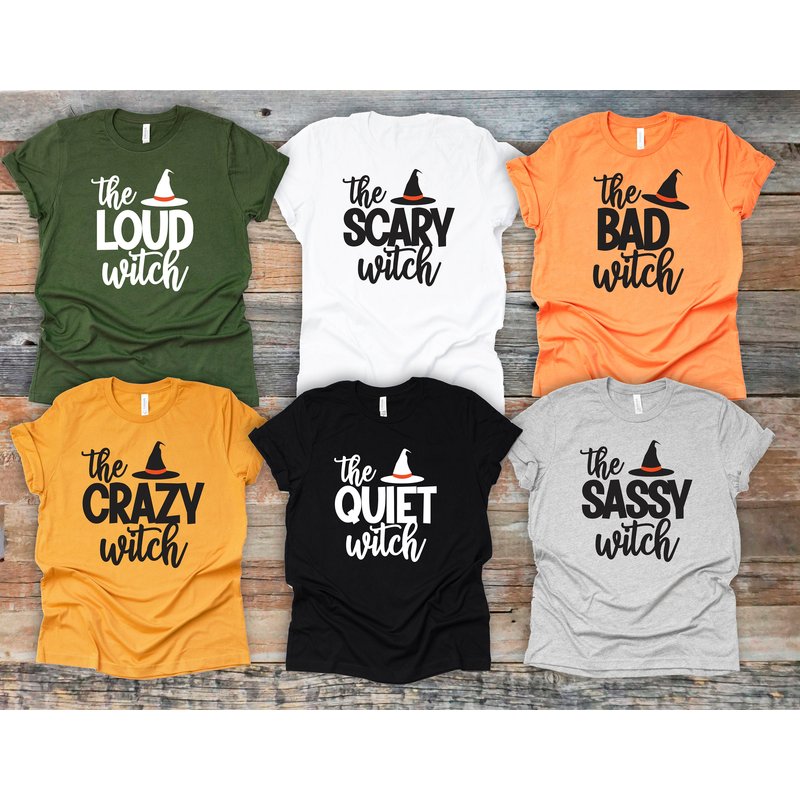 Matching Halloween Shirt, Good Witch Bad Witch, Funny Halloween Shirt — T-shirts pour hommes