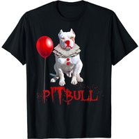 Pitbull It Clown For Halloween Day Horror Gift T-shirt
