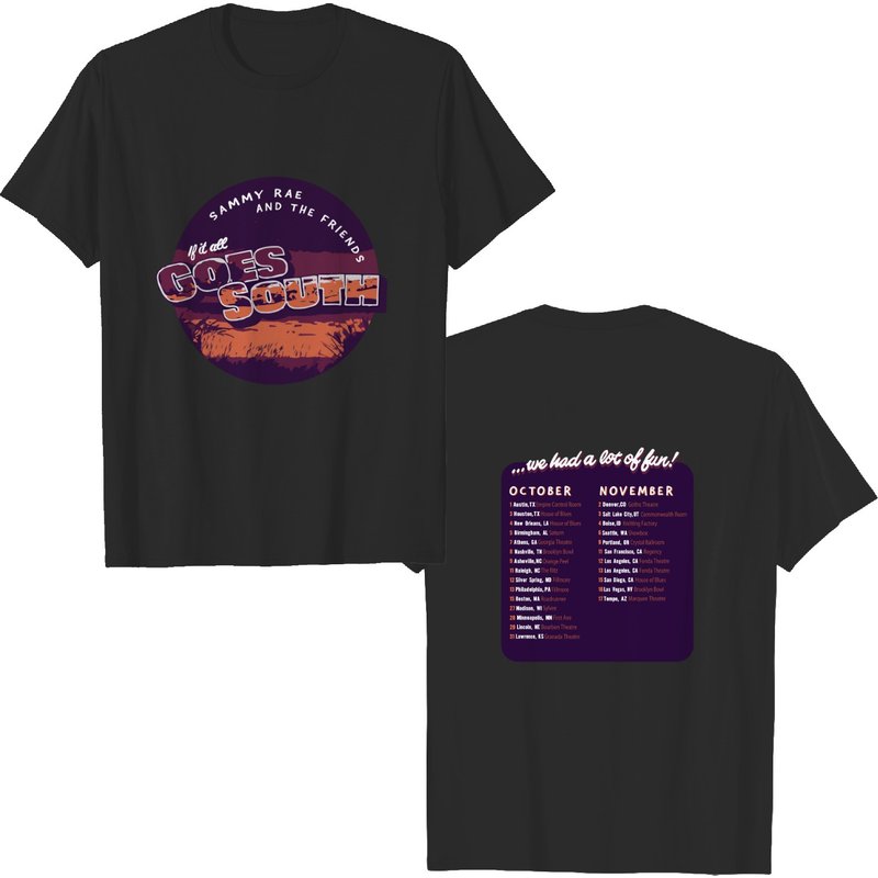 Sammy Rae And The Friends Band T-shirt, If It All Goes South Tour 2022 — T-shirts pour hommes