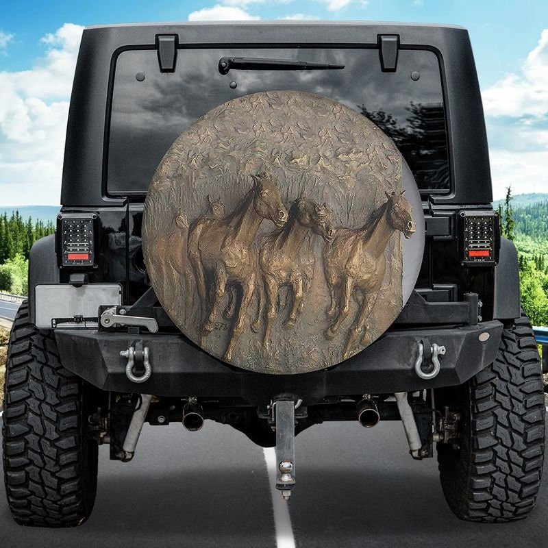 Herd Of Horses Spare Tire Cover — Truck Accessories