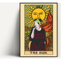 Billie Eilish Custom The Sun Tarot Card Poster