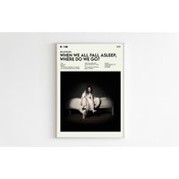 Minimalist Billie Eilish When We All Fall Asleep Poster — Posters & Prints