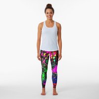 Glow In The Dark Neon Rainbow Leggings