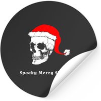 Spooky Merry Skeletons - Christmas - Stickers — Stickers & Decals