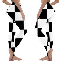 Black And White Checkered Leggings