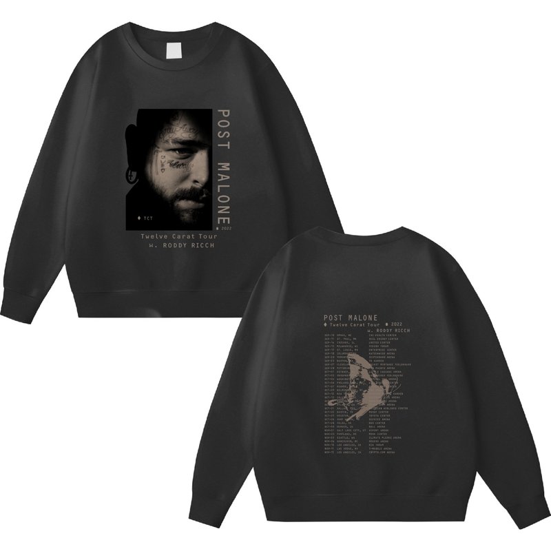 Post Malone Vintage Shirt, Post Malone Twelve Carat 2022 Tour Sweatshirt — Sweats à capuche pour hommes