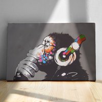 Banksy Monkey Poster - Gorilla Dj Print - Banksy Wall Art — Posters & Prints