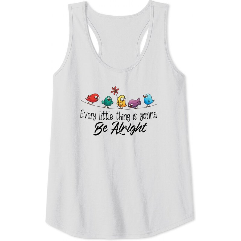 Every Little Thing Is Gonna Be Alright Hippie Tank Tops