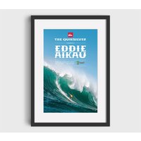 2010 Quiksilver Eddie Aikau Big Wave Invitational Surfing Competition Vintage Surfing Poster